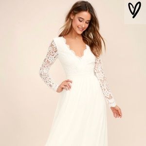 Lulus white lace dress